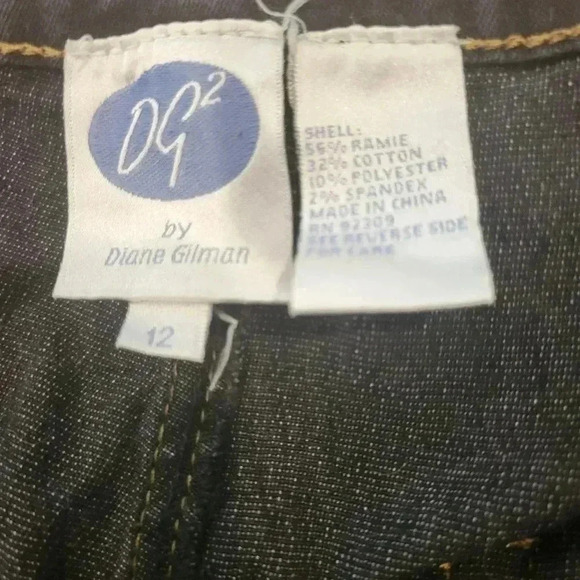 Diane Gilman straight  leg Jeans sz 12 leg zips - Picture 3 of 6